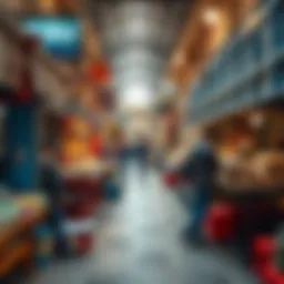 Vibrant local market in Dubai showcasing affordable goods