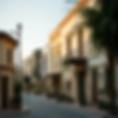 Discovering Affordable Neighborhoods in Dubai Charming neighborhood street with affordable accommodations