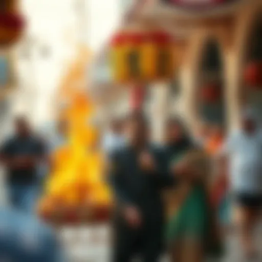 Traditional Emirati celebration during public holidays