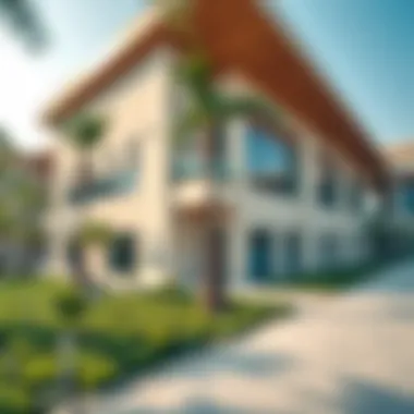 Architectural Excellence in Education A beautiful campus showcasing modern architecture of a Dubai school