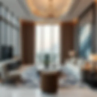 Luxurious interior design of an apartment in Bay Central West Tower