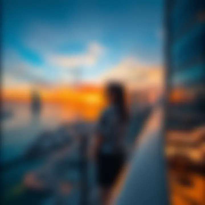 Stunning sunset view from Bay Central West Tower