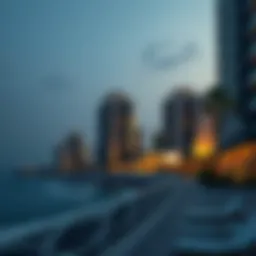 Stunning coastal view of Beach Rotana Residences showcasing the architectural elegance