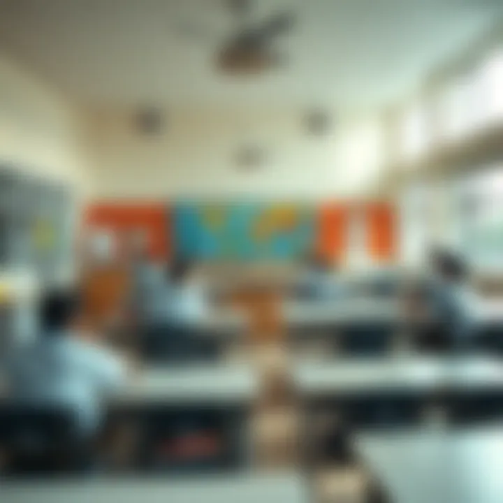 Interactive Classroom Setting in an IB School Classroom setting in an IB school with interactive learning