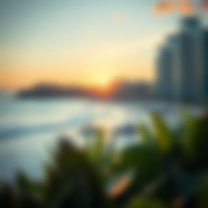 Scenic view from Blue Water Residence highlighting the proximity to the beach and leisure areas