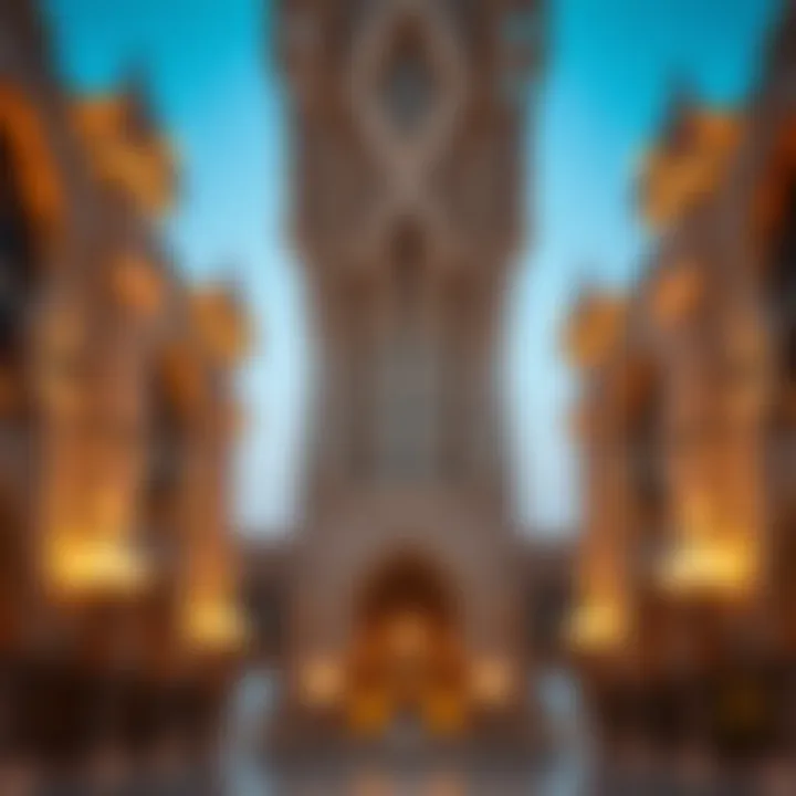 Intricate Design of Burj Al Rem Architectural details of Burj Al Rem