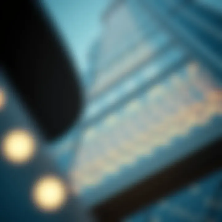 The intricate architectural design details of Burj Khalifa's facade, highlighting its unique patterns.