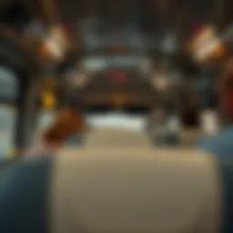 A scenic view of the bus traveling from Dubai to Sharjah.