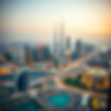 Overview of Dubai skyline