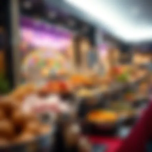 Vibrant display of traditional Emirati dishes