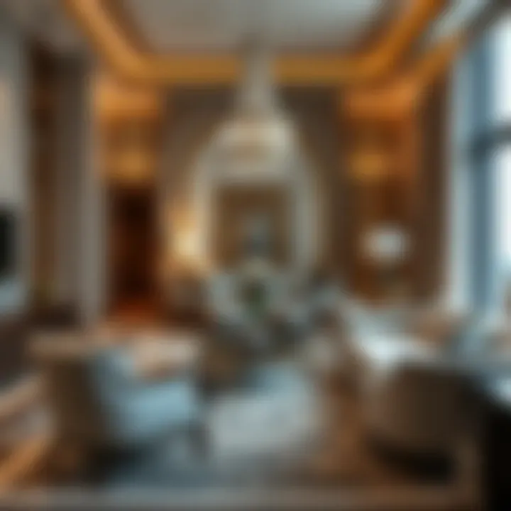 Elegance Redefined in فندق لامير دبي's Suites Luxurious suite interior at فندق لامير دبي featuring elegant furnishings and decor