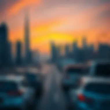 Dubai skyline with financial district