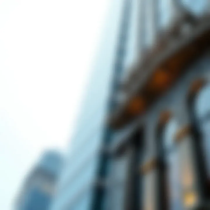 Close-up of Dulf Tower's facade highlighting intricate architectural details