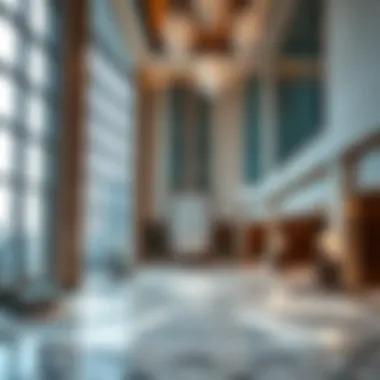Dulf Tower Lobby Interior Interior view of Dulf Tower's lobby, emphasizing luxury and elegance