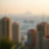An overview of Dubai's skyline with residential buildings