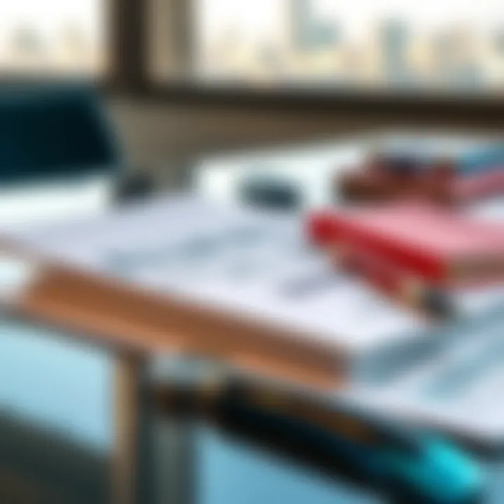 Key documents required for Ejari registration arranged on a table.