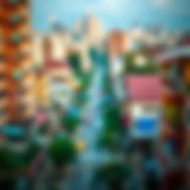 Vibrant Neighborhood Dynamics Surrounding neighborhood illustrating urban lifestyle and connectivity