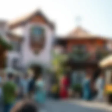 Cultural Vibrancy of the European Village Vibrant street life showcasing cultural elements