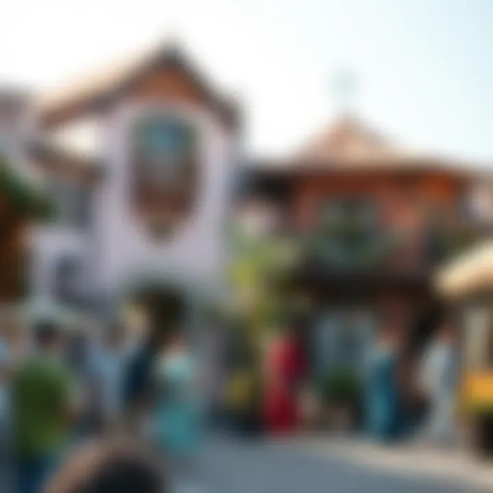 Cultural Vibrancy of the European Village Vibrant street life showcasing cultural elements
