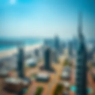 Dubai Skyline Featuring Deyaar Amalia Aerial view of Dubai highlighting Deyaar Amalia
