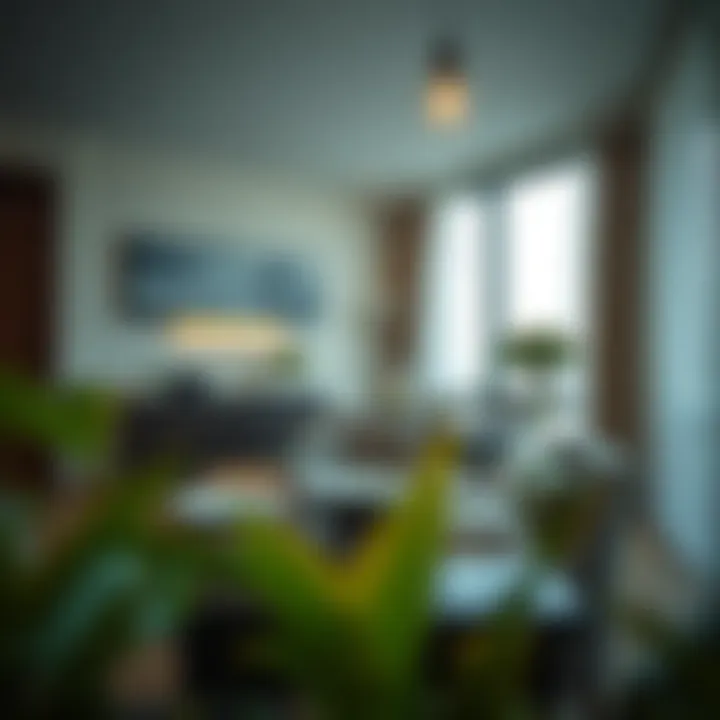 Dining space in an affordable hotel apartment