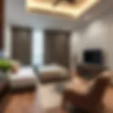 Cozy room setup with comfortable furnishings