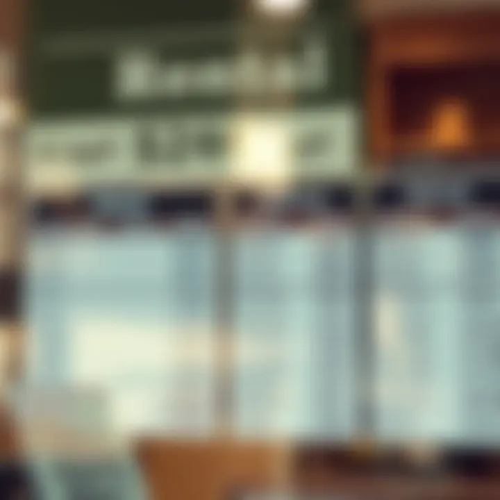 Rental Price Listings in Al Qusais A close-up of rental prices displayed in a real estate office in Al Qusais
