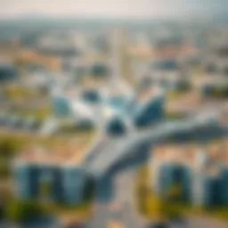 Aerial view of Al Tilal City showcasing modern architecture