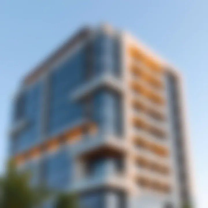 Architectural Details of Modern Building Architectural details of a modern building in Al Tilal City