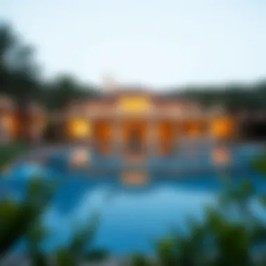 Resort-style Pool at Anantara Residence Elegant swimming pool area surrounded by lush landscaping in Anantara Residence