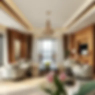 Interior Luxury at Anantara Residence Luxurious living room interior with contemporary design and opulent furnishings