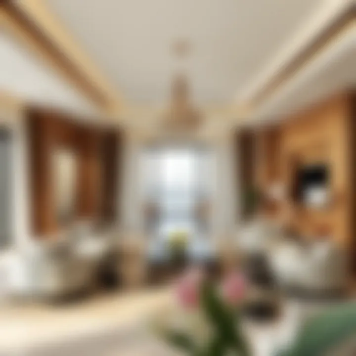 Interior Luxury at Anantara Residence Luxurious living room interior with contemporary design and opulent furnishings