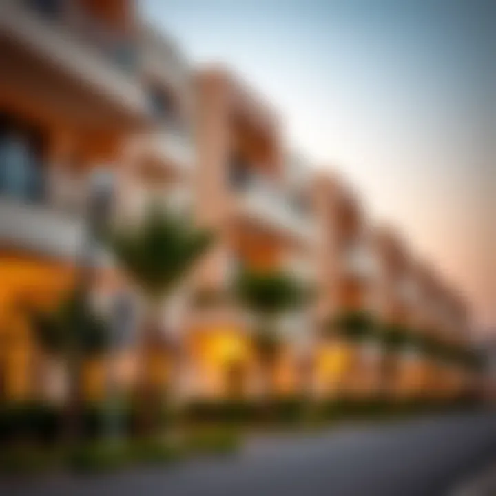 Modern Apartment Architecture in Nad Al Hamar Modern apartment exterior in Nad Al Hamar