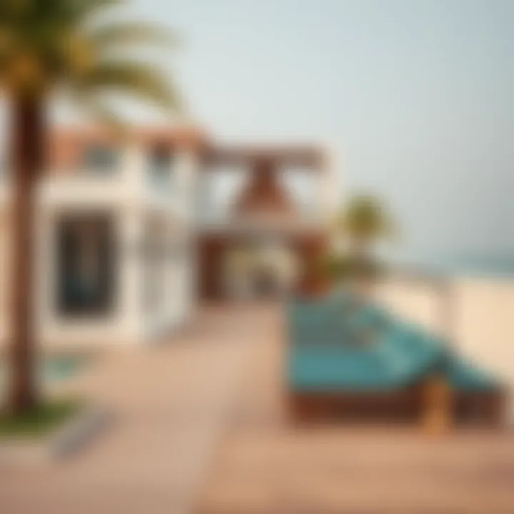 A view of the amenities available at Bateen Ladies Beach