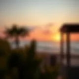 Serene view of Bateen Ladies Beach at sunset