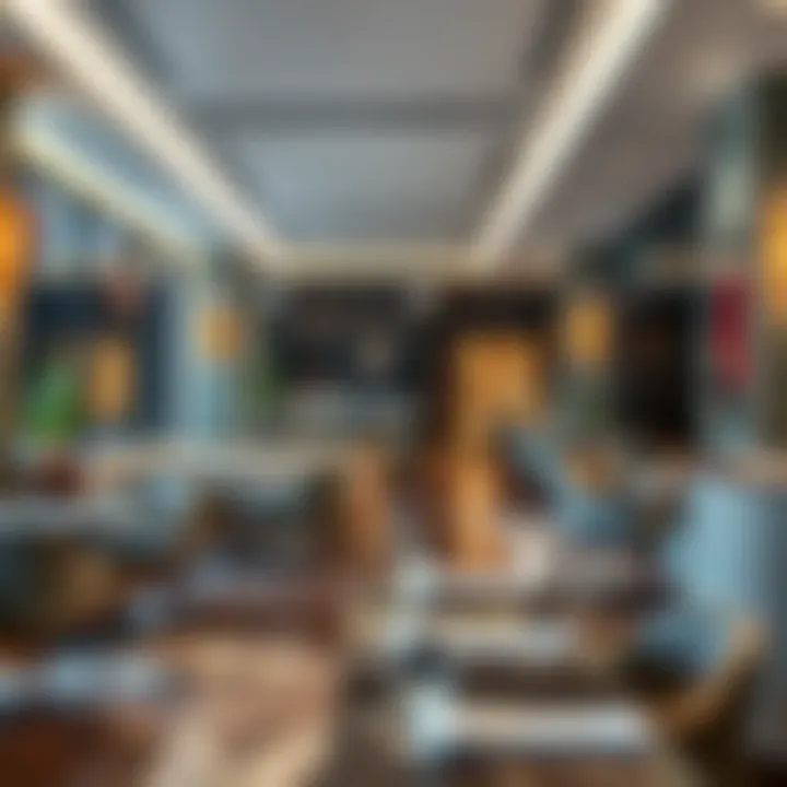 An elegant restaurant interior reflecting modern design