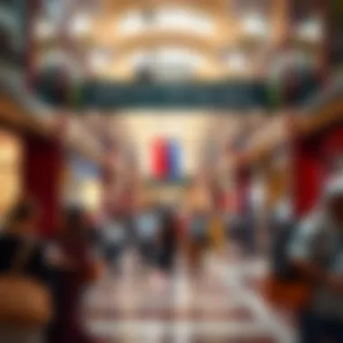 A bustling scene capturing the shopper demographics at the mall