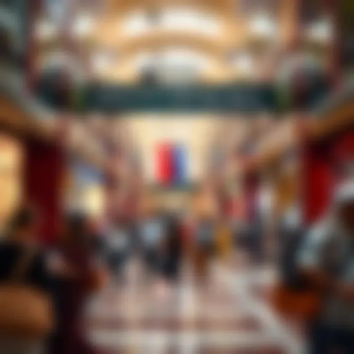 A bustling scene capturing the shopper demographics at the mall