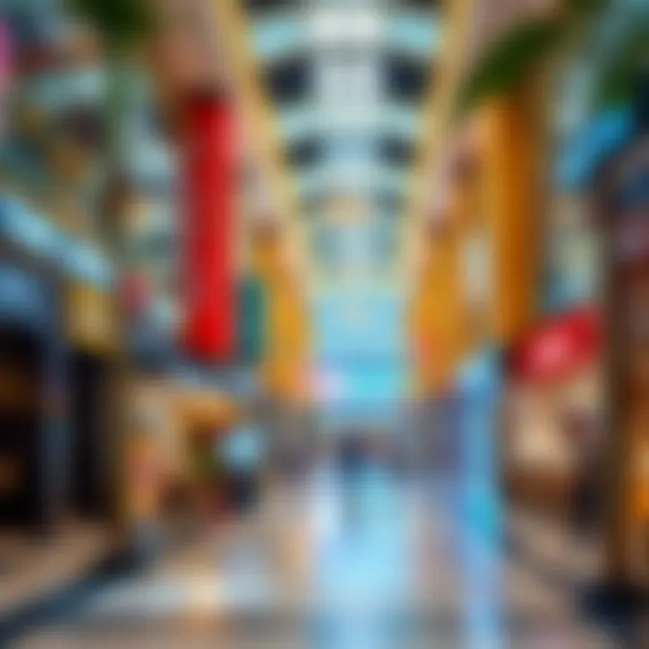 Variety of retail shops and dining options available in the mall