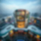 Aerial view of Dragonmart Dubai showcasing its architectural design