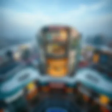 Aerial view of Dragonmart Dubai showcasing its architectural design