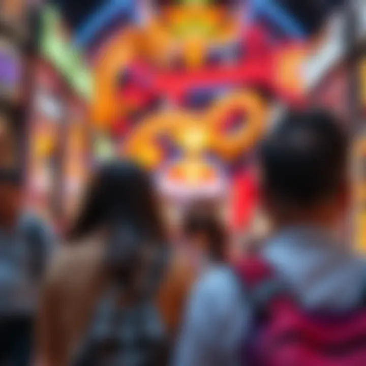 Visitors exploring the vibrant atmosphere of Dragonmart