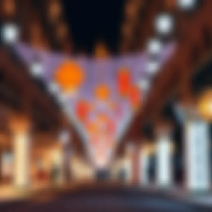 Illuminating Traditions: Ramadan in the City Cultural decorations illuminating the streets during Ramadan