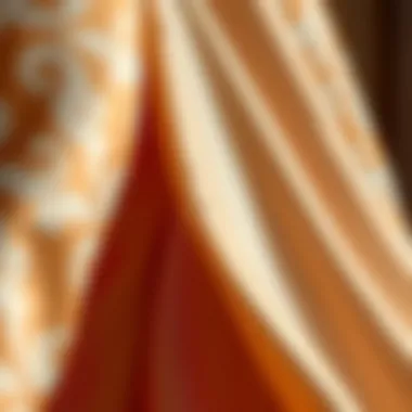 Close-up of luxurious fabrics used in Emirati clothing