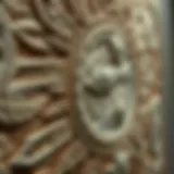 Intricate engravings showcasing futuristic themes