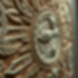 Intricate engravings showcasing futuristic themes