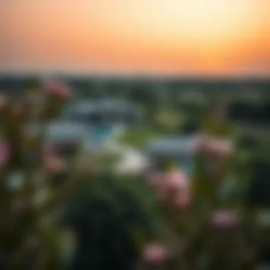 Luxury Farmhouses Amidst Nature A picturesque view of luxury farmhouses surrounded by greenery