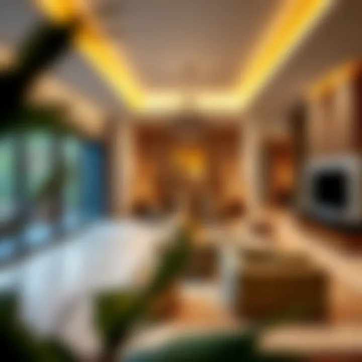 Luxurious interiors of a Forest Villa highlighting spacious living areas