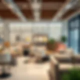 Contemporary furniture showroom showcasing modern designs