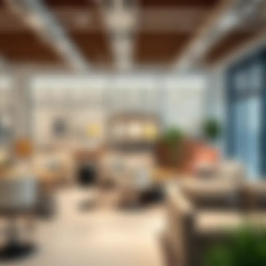 Contemporary furniture showroom showcasing modern designs